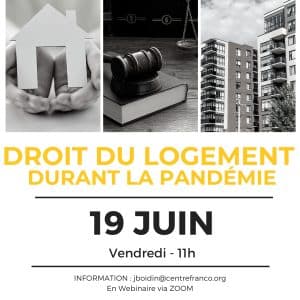 DROIT DU LOGEMENT DURANT LA PANDÉMIE