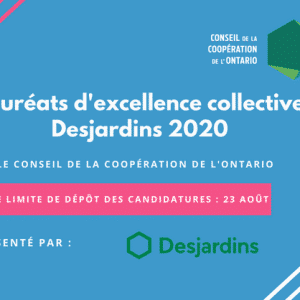 Poster Lauréats d'excellence collective Desjardins 2020