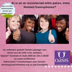 Affiche pour Et si on se reconnectait entre paires, entre femmes francophones?