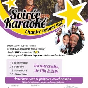 Affiche pour les soirées de karaoké