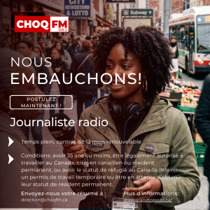 CHOQFM recrute un(e) journaliste radio