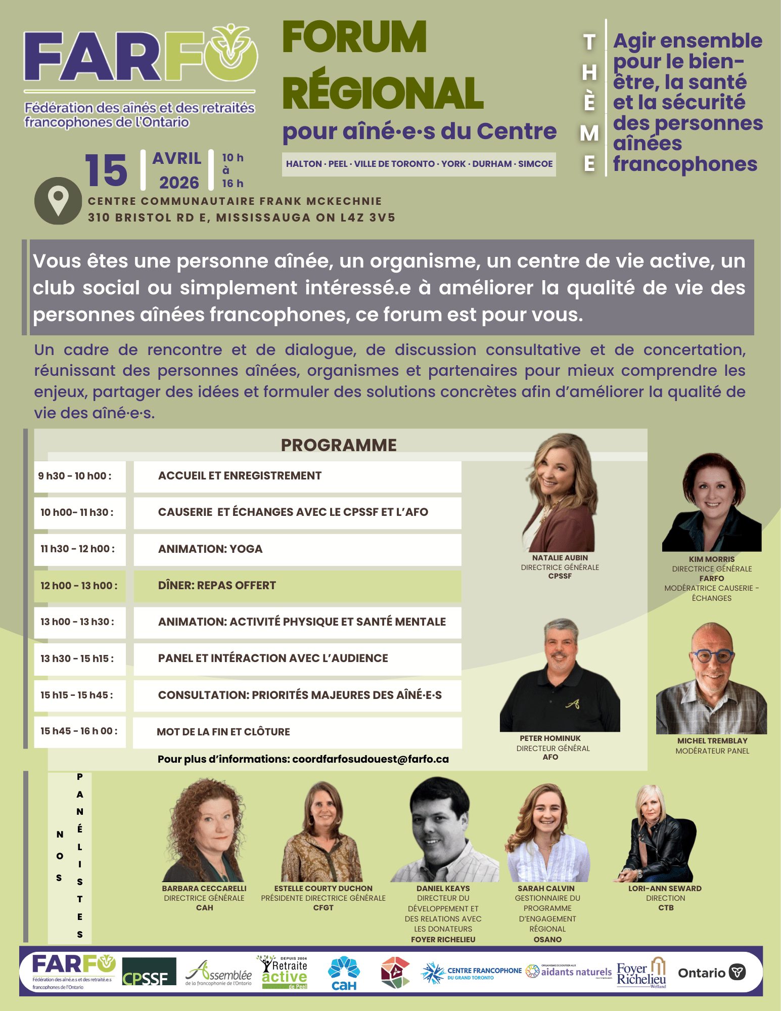 Forum régional de la FARFO pour aîné·e·s du Centre 2026
