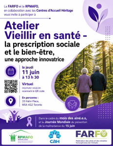 Atelier : Vieillir en santé