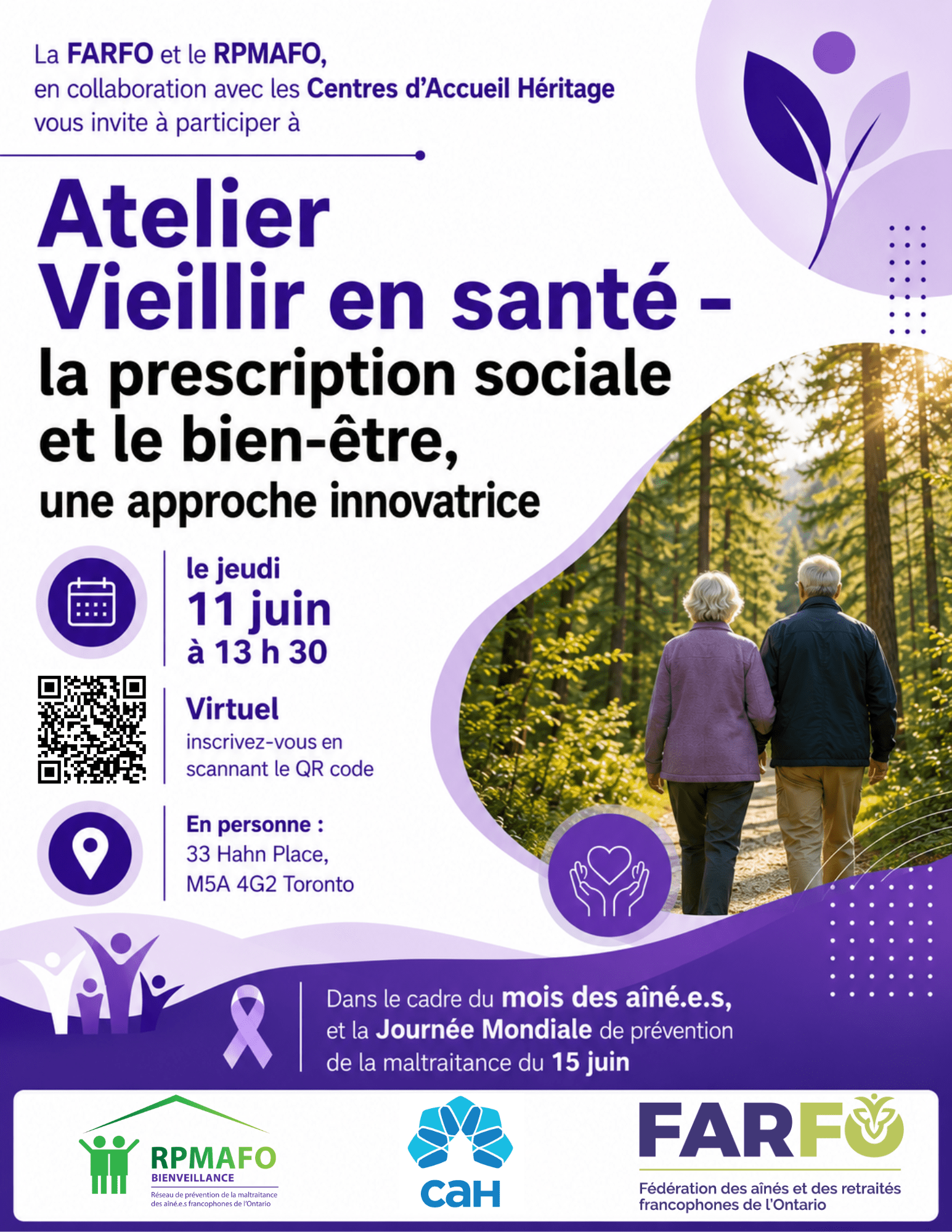 Atelier : Vieillir en santé