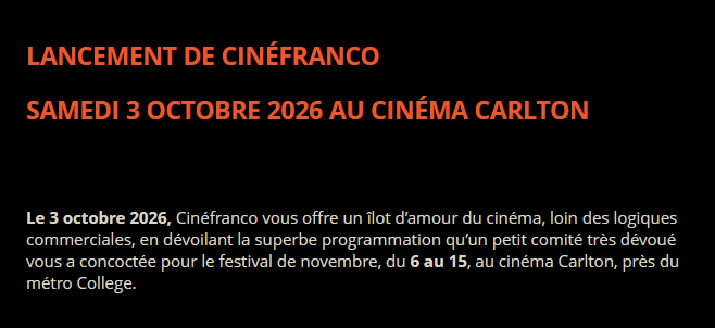 Lancement de Ciné Franco